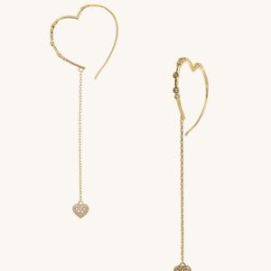 Rue Gembon heart shaped earrings fringe